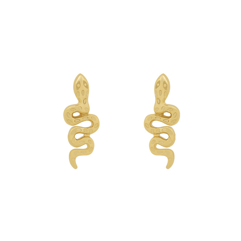 Snake Studs Gold