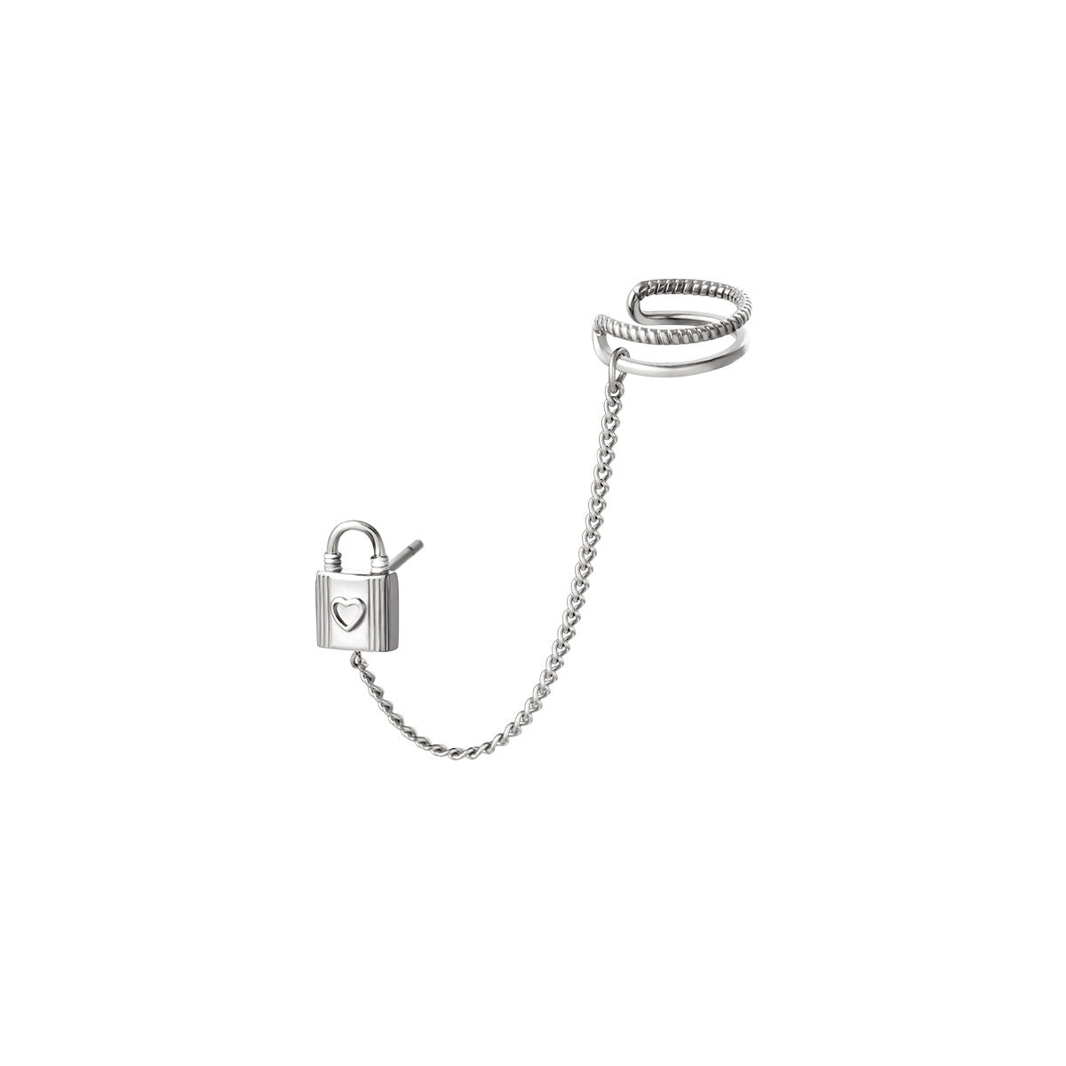 Lock Earcuff Silver