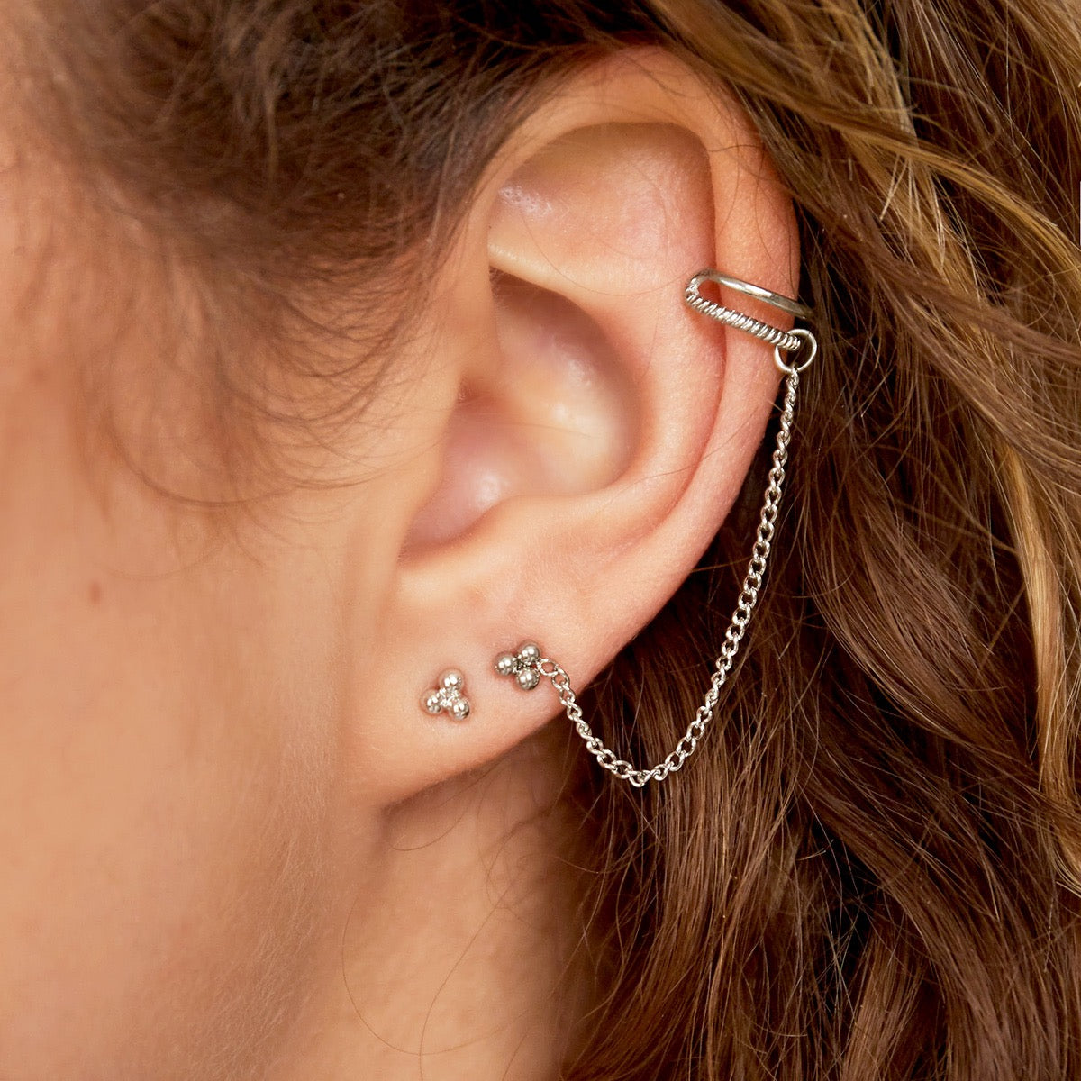 Triple Earcuff Silver