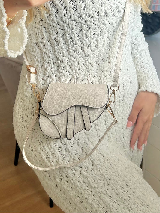 Mini Saddle Bag White