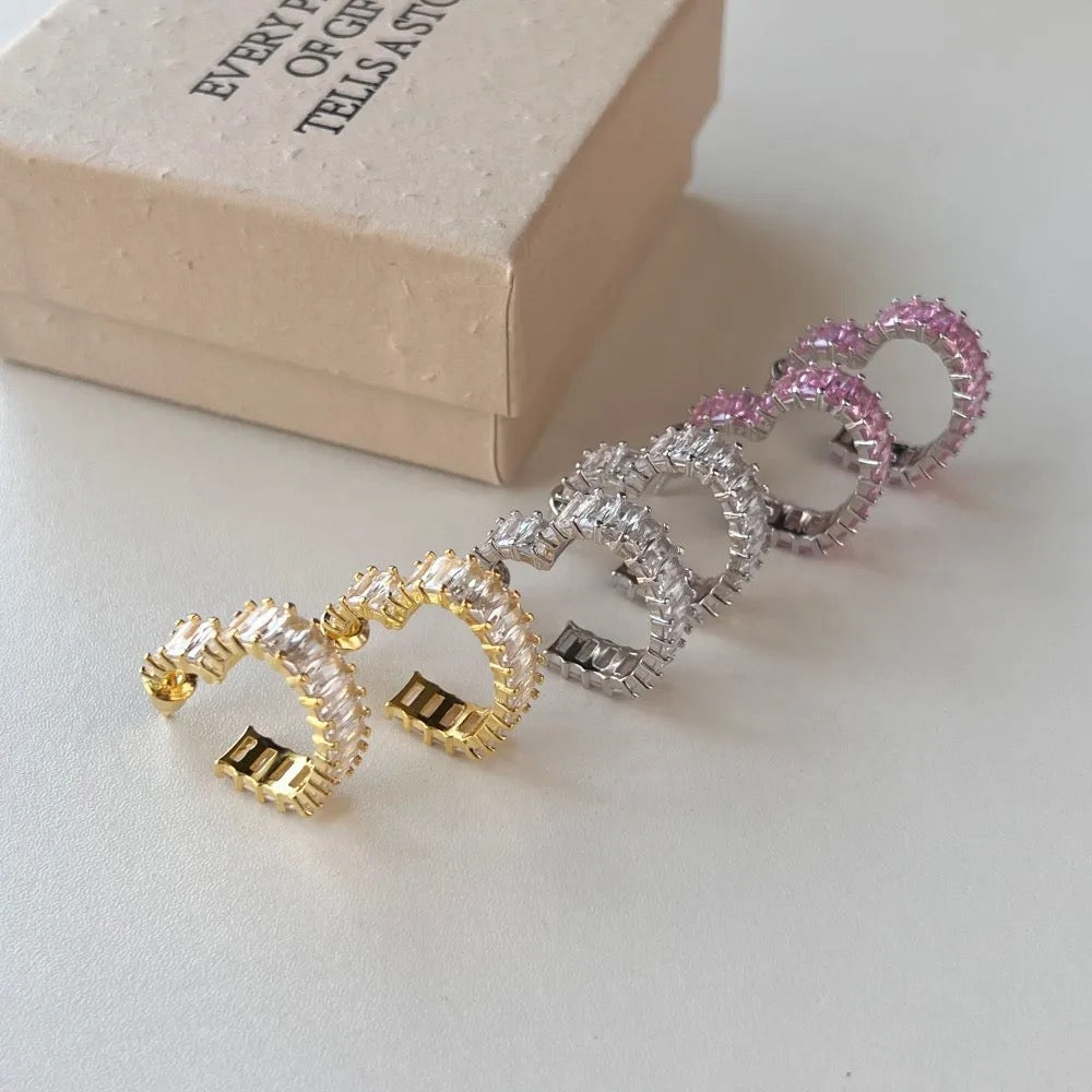 Diamond Heart Earrings