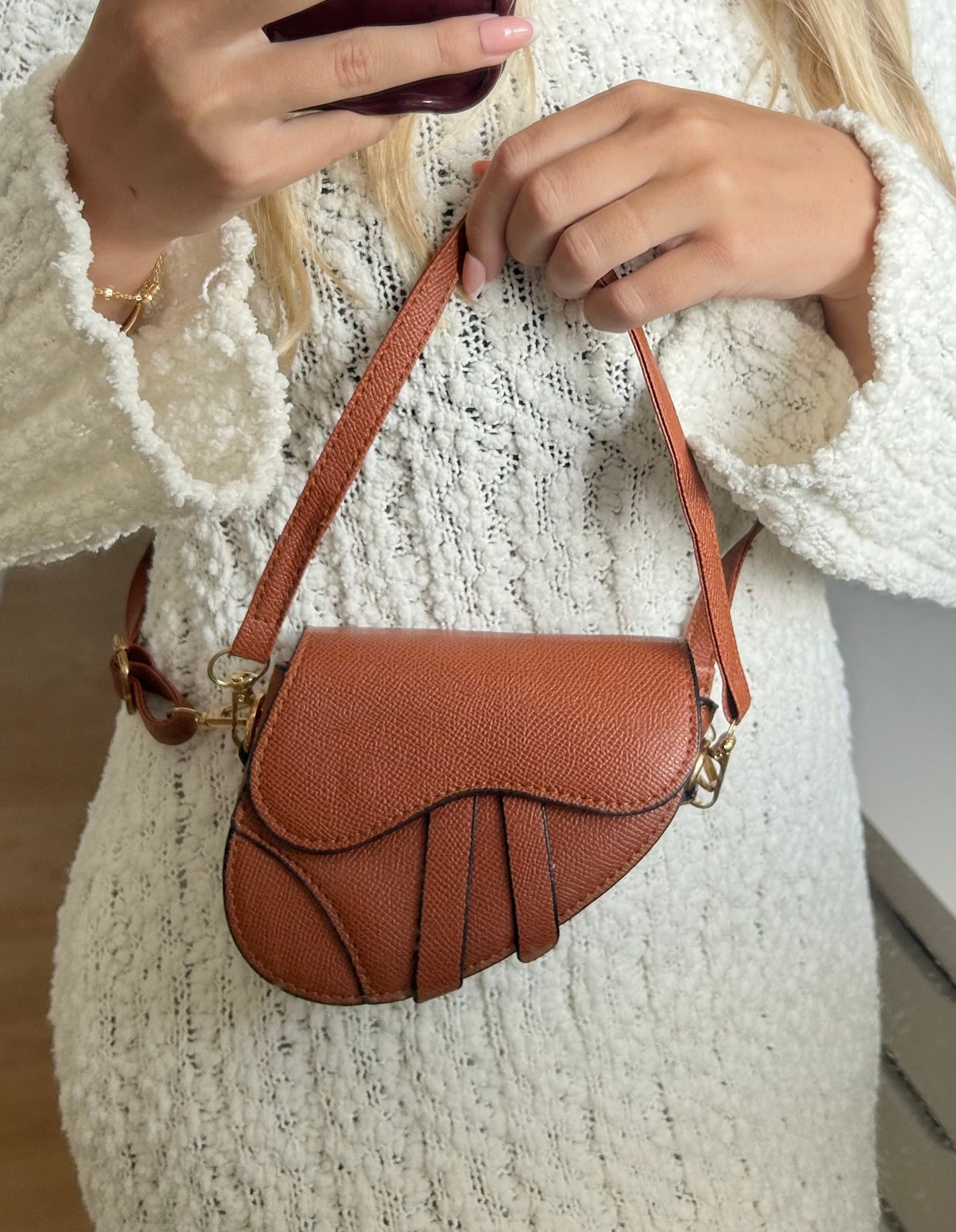 Mini Saddle Bag Brown