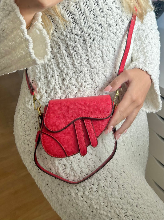 Mini Saddle Bag Red