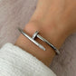 Spike Armband Glitzer Silber