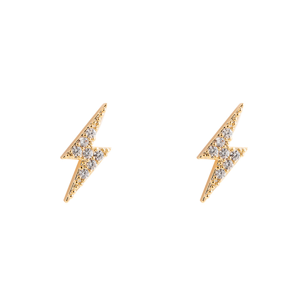 Lightning Earrings Gold
