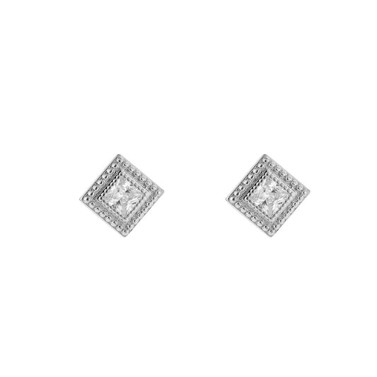 Cube Studs Silver