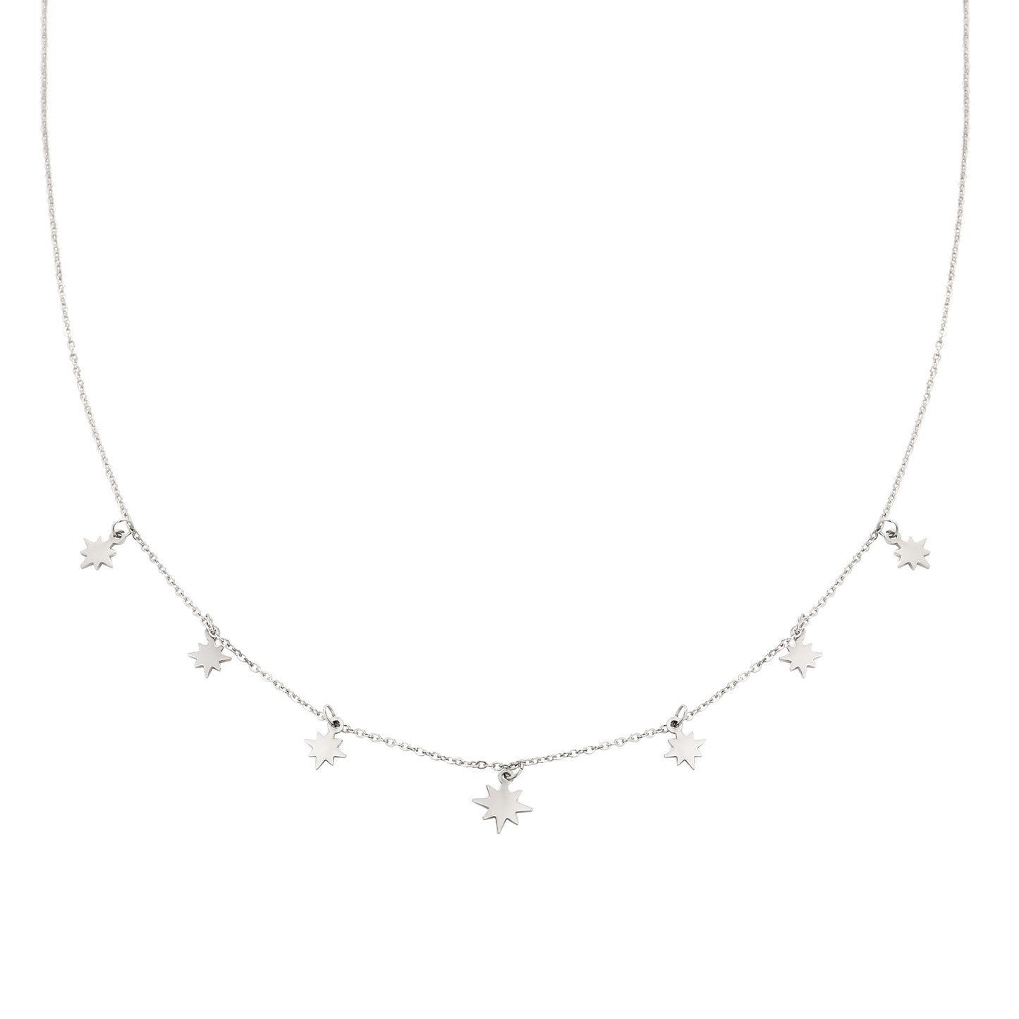 Stars Necklace Silver