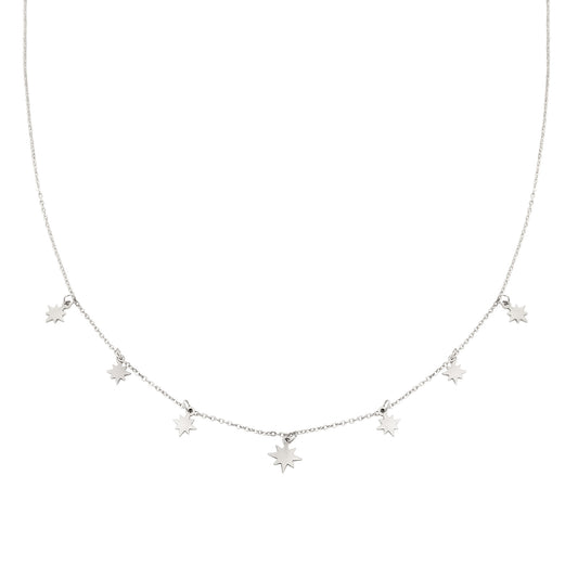 Stars Necklace Silver