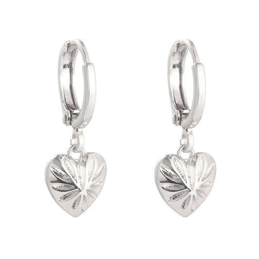 Heart Earrings Silver