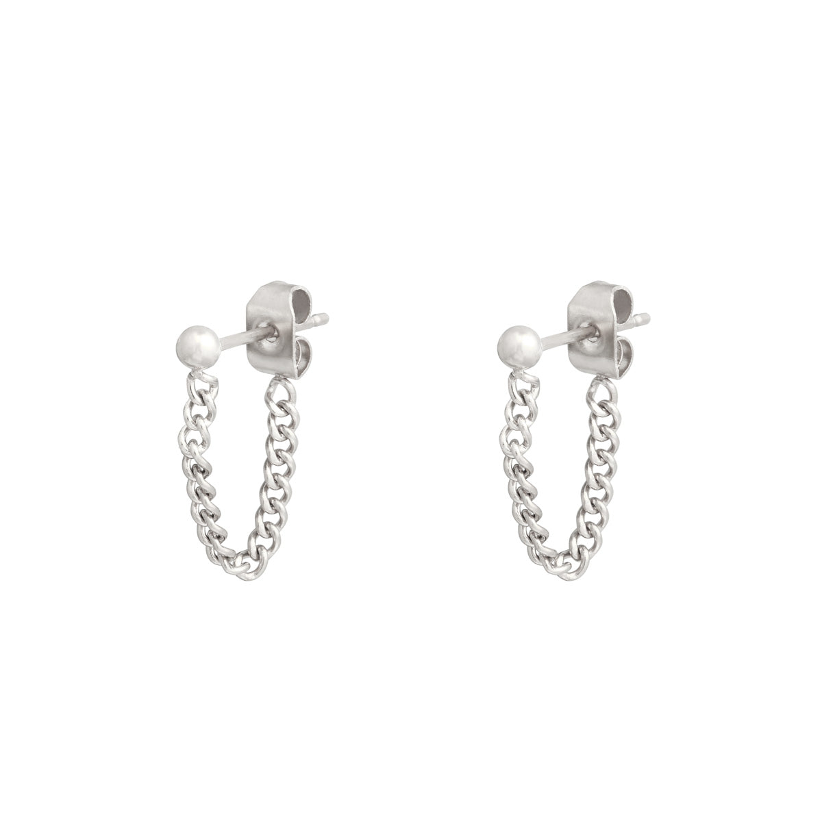 Chain Earrings Silver