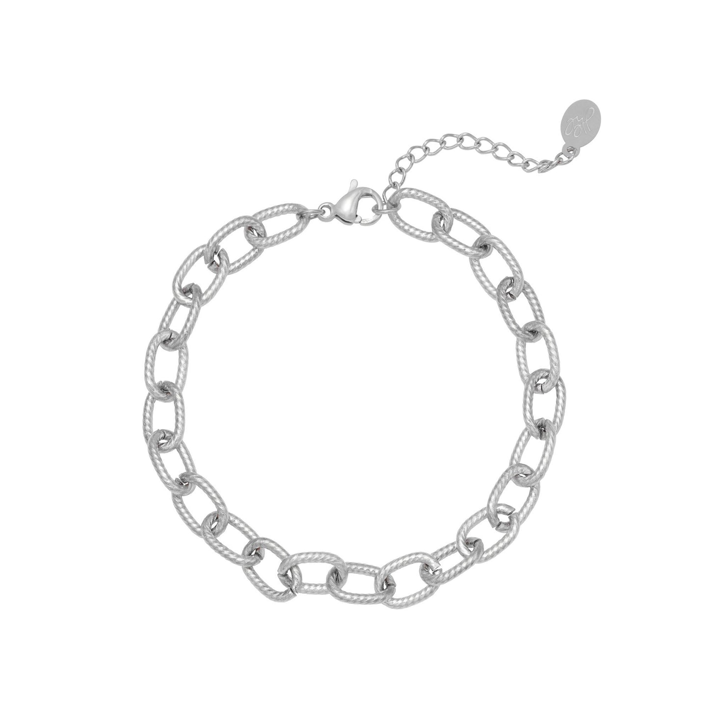 Chisled Chain Bracelet Silver