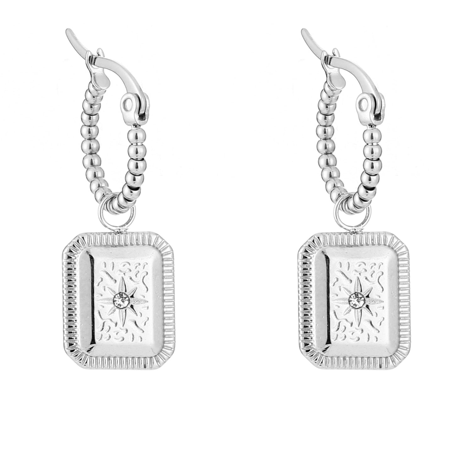 Square Earrings Silver