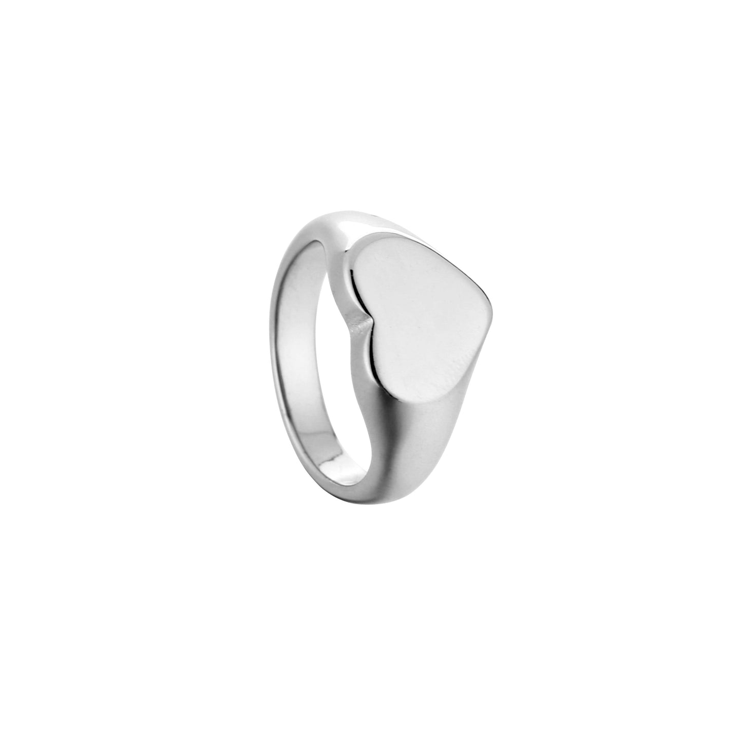 Chunky Heart Ring Silver