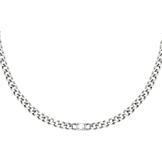 Diamond Chain Necklace Silver