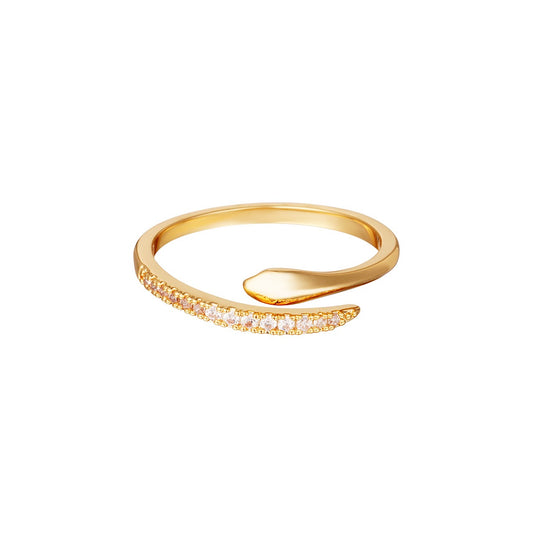 Shiny Snake Ring Gold