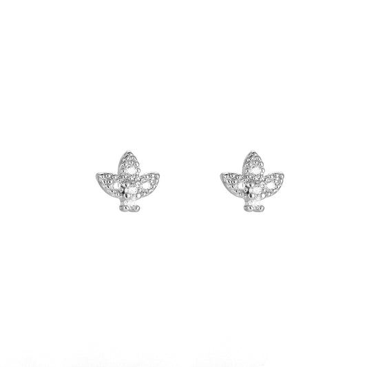 Flying Flower Earrings Silver