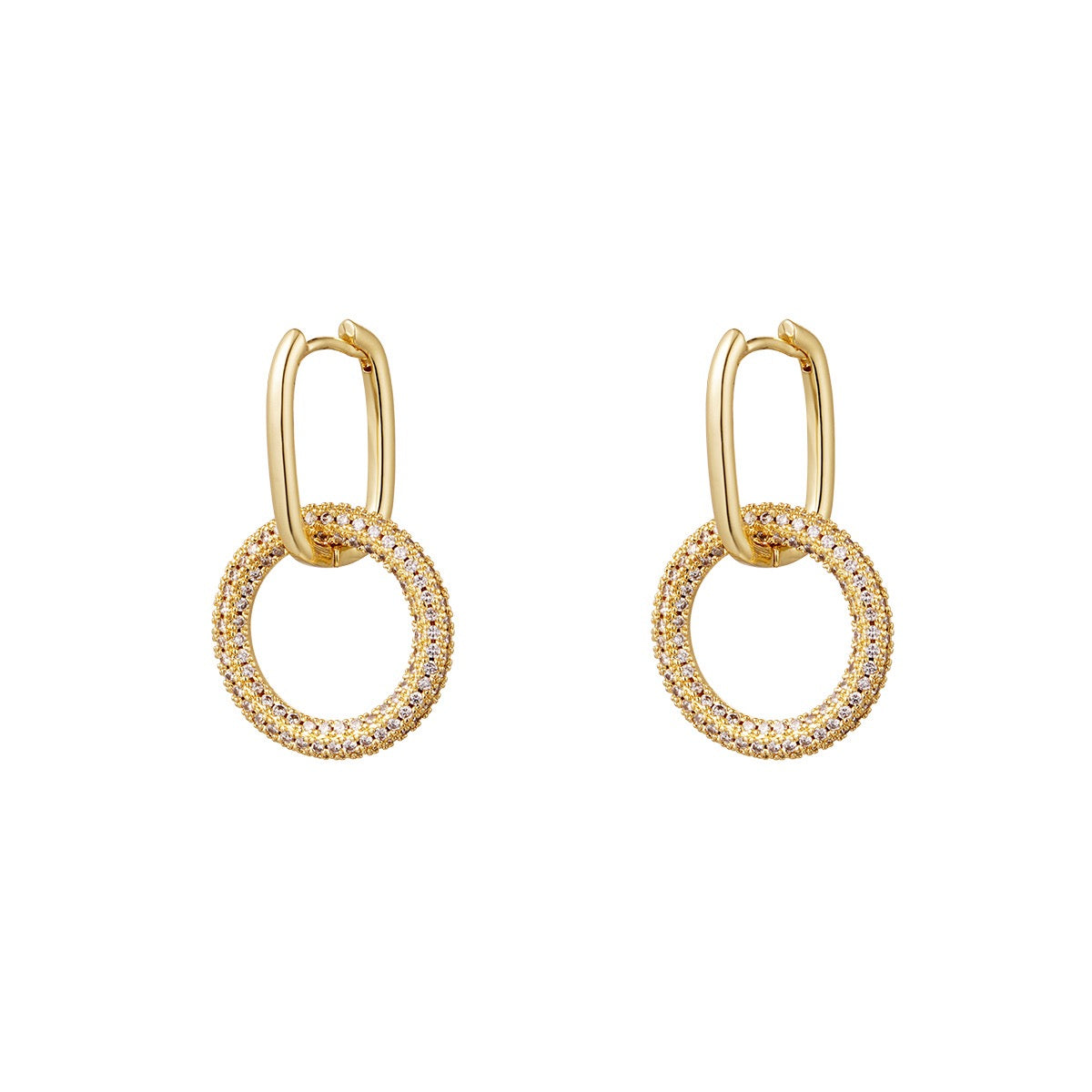Big Circle Earrings Gold
