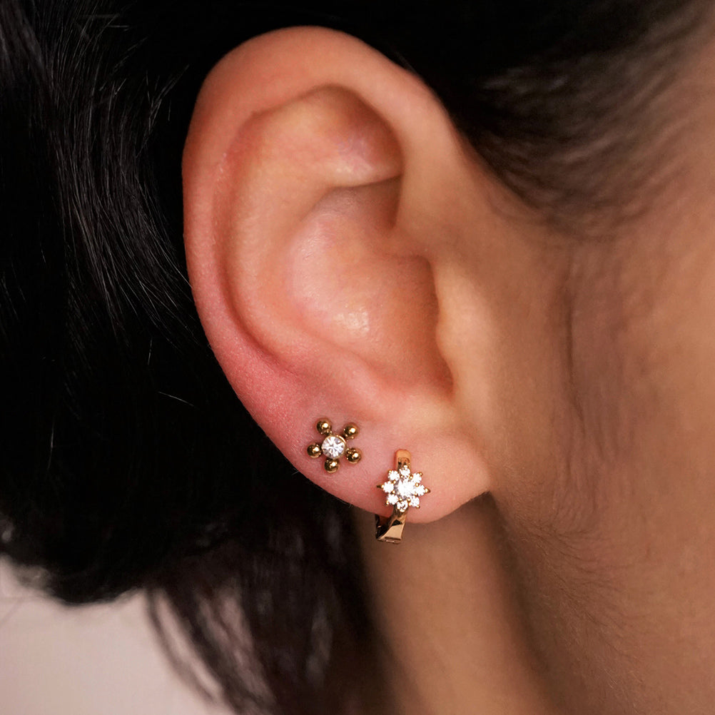 Flower Earrings Silver