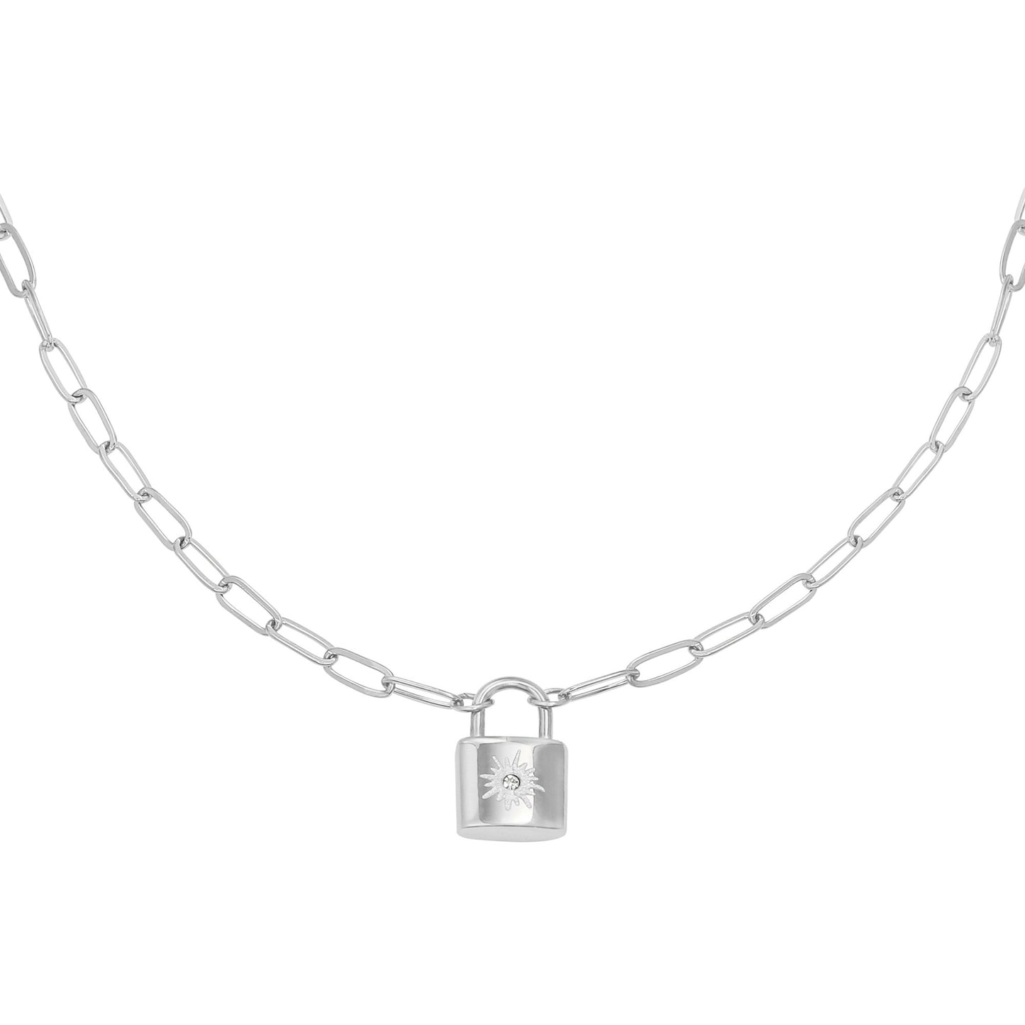 Lock Necklace Silver
